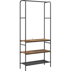 vidaXL Perchero para ropa 77 x 30 x 171 cm Madera envejecida Clearance