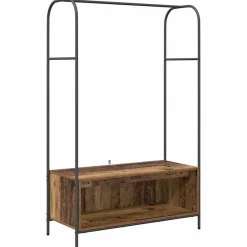 vidaXL Perchero para ropa Roble Marrón 100 x 44 x 160 cm Madera envejecida Clearance