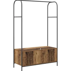 vidaXL Perchero para ropa Roble Marrón 100 x 44 x 160 cm Madera envejecida Clearance
