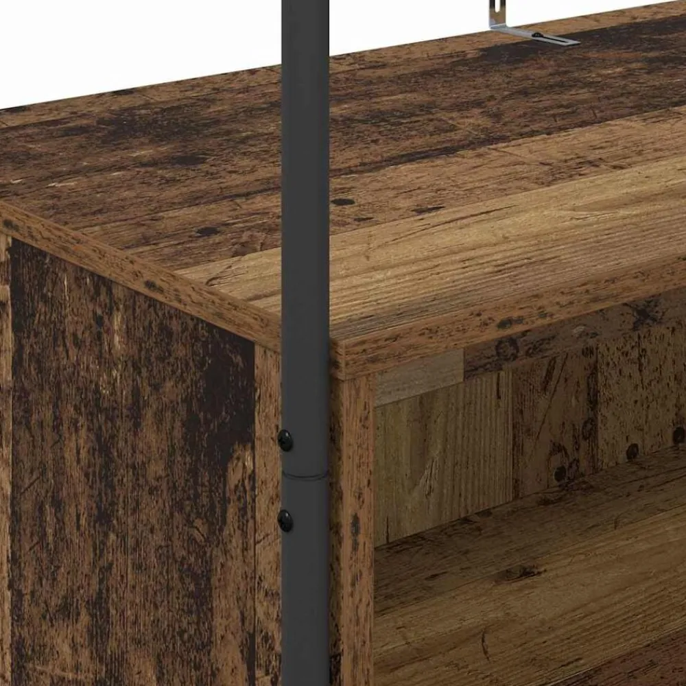 vidaXL Perchero para ropa Roble Marrón 100 x 44 x 160 cm Madera envejecida Clearance