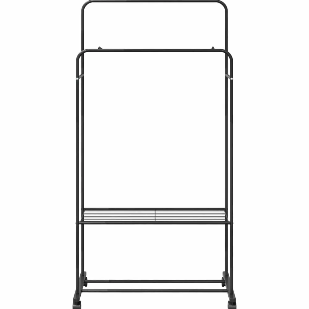 vidaXL Productos Del Hogar-Perchero para ropa con estante con rueda 80 x 53 x 156 cm