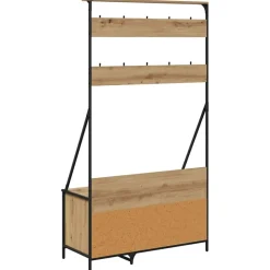 vidaXL Perchero para ropa Roble artesanal 100 x 41 x 184 cm Roble artisan Online