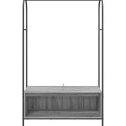 vidaXL Productos Del Hogar-Perchero para ropa Gris 100 x 44 x 160 cm Madera de ingeniería