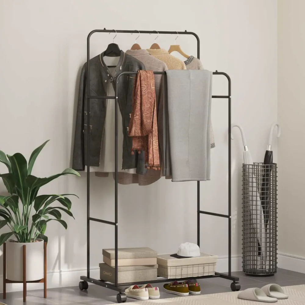 vidaXL Productos Del Hogar-Perchero para ropa Liso 80 x 53 x 156 cm