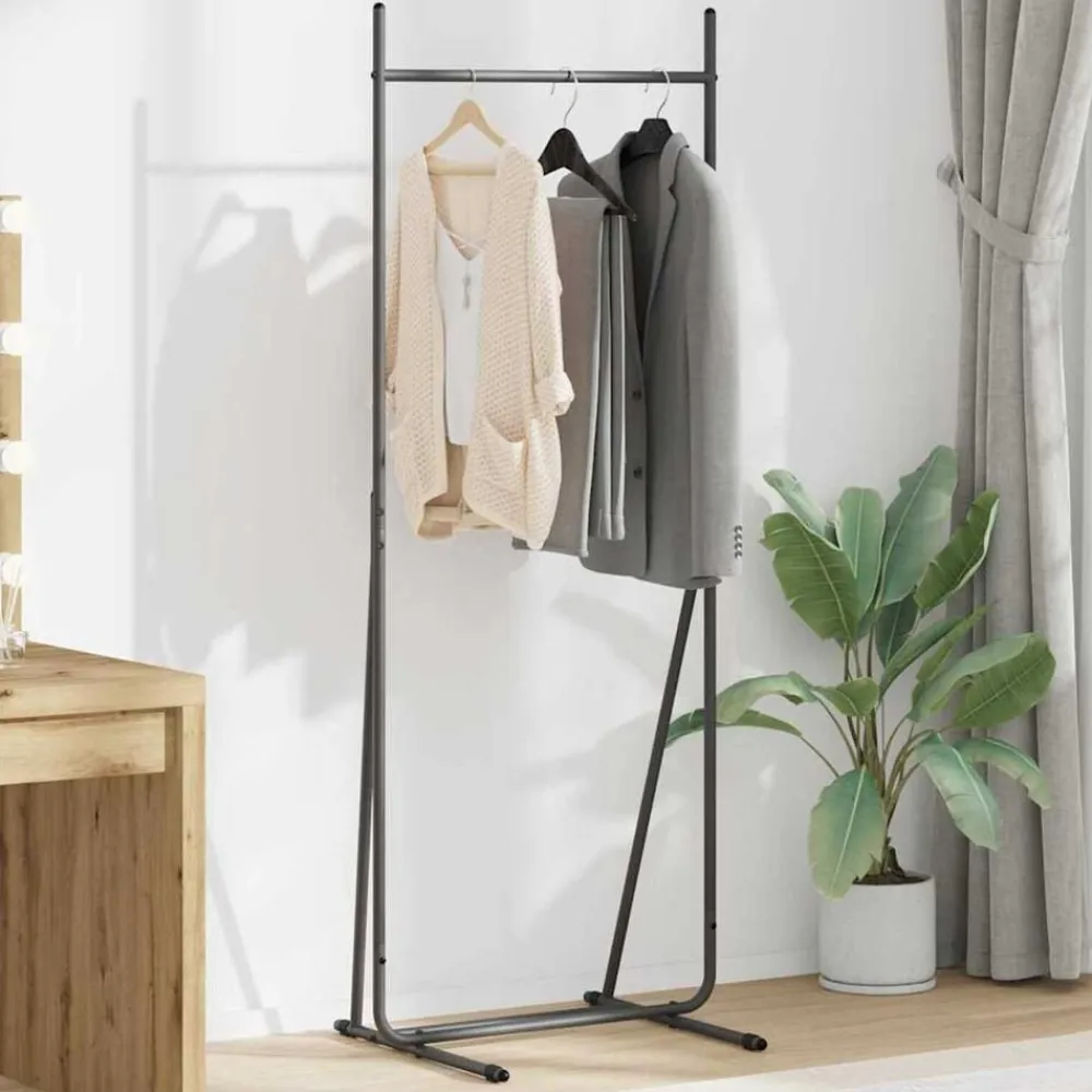 vidaXL Perchero para ropa Negro 62 x 48 x 158 cm Acero Clearance