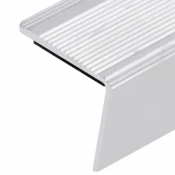 vidaXL Materiales De Construcción-Perfiles de peldaños forma de L 5 uds aluminio plata 100 cm