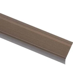 vidaXL Materiales De Construcción-Perfiles de peldaños forma de L 5 uds aluminio marrón 134 cm