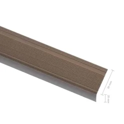vidaXL Materiales De Construcción-Perfiles de peldaños forma de L 5 uds aluminio marrón 134 cm