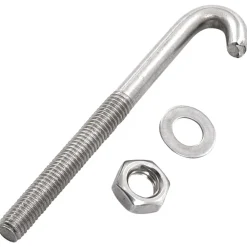 vidaXL Perno de anclaje en J con tuerca y arandela 25 sets M8x100 mm