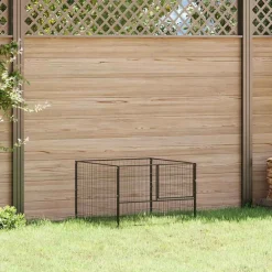 vidaXL Productos Para Mascotas-Perrera de acero 100x100x70 cm