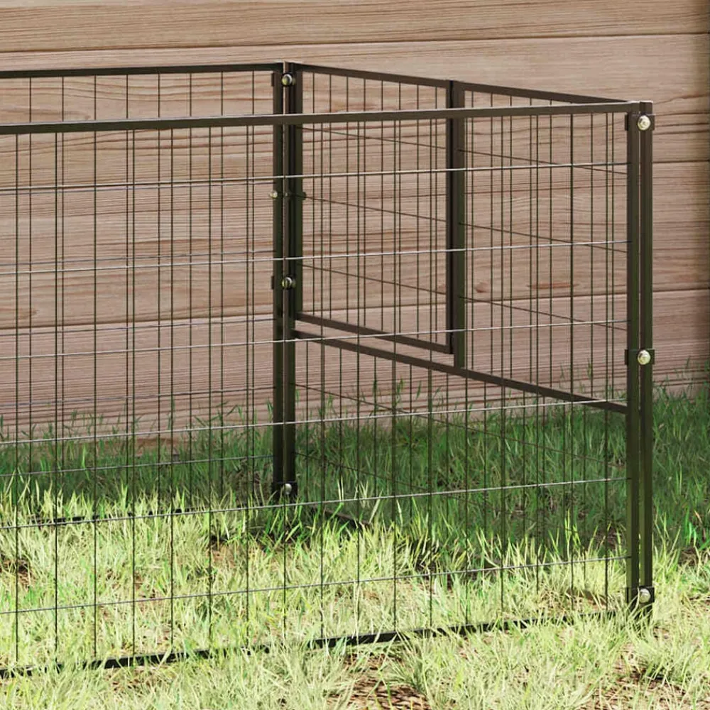 vidaXL Productos Para Mascotas-Perrera de acero 100x100x70 cm