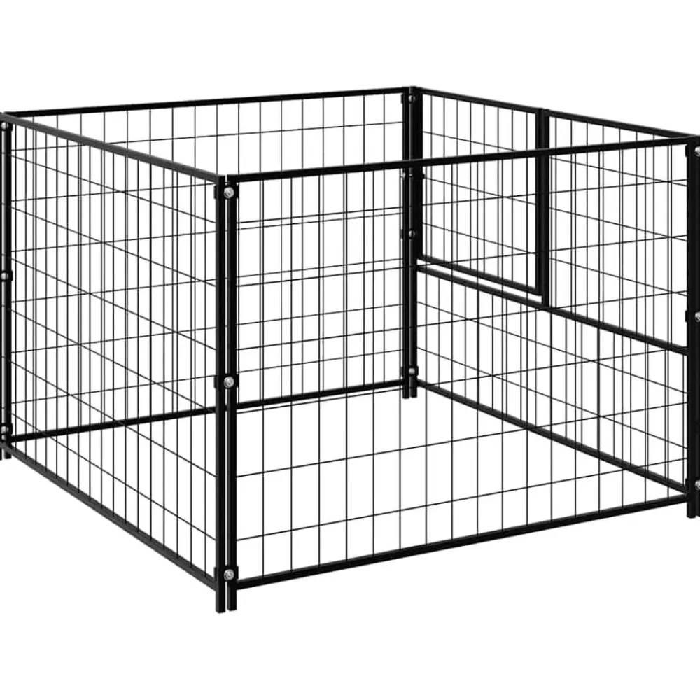 vidaXL Productos Para Mascotas-Perrera de acero 100x100x70 cm