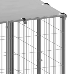 vidaXL Productos Para Mascotas-Perrera de acero 10x110x110 cm