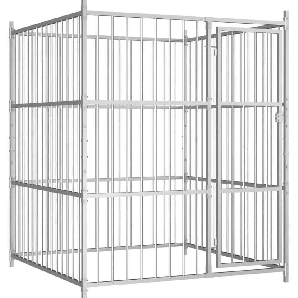 vidaXL Perrera de exterior 150x150x185 cm Discount