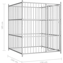 vidaXL Perrera de exterior 150x150x185 cm Discount