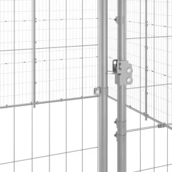 vidaXL Productos Para Mascotas-Perrera de exterior de acero galvanizado 14,52 m²