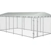 vidaXL Productos Para Mascotas-Perrera de exterior con techo 7,6x3,8x2,3 m