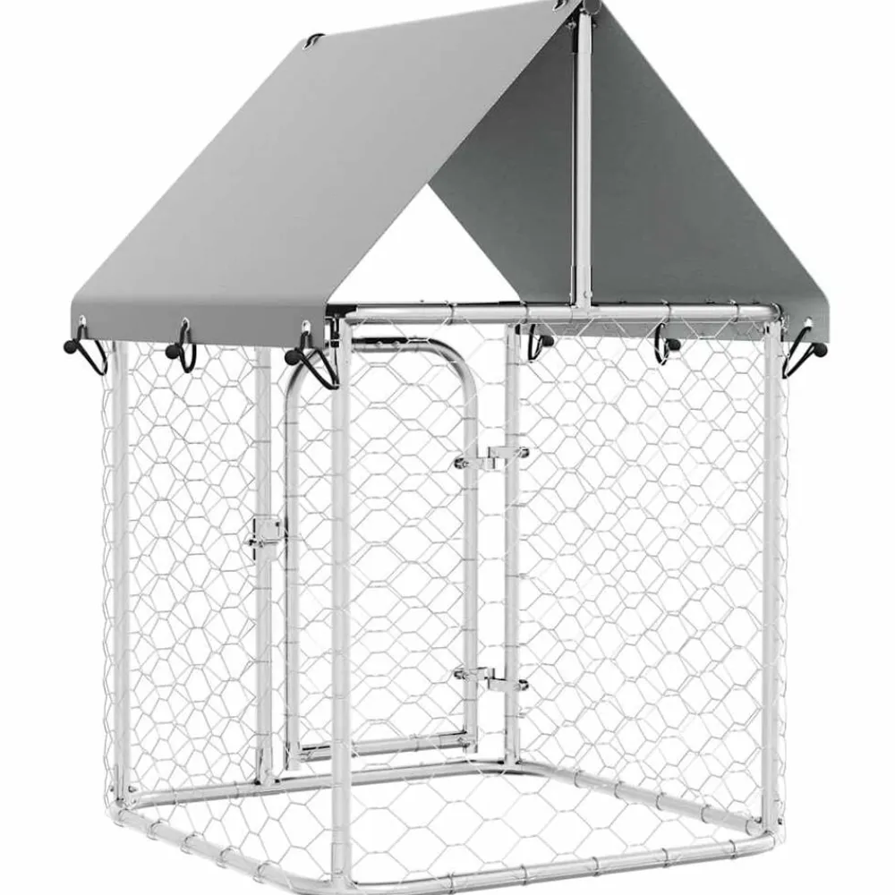 vidaXL Productos Para Mascotas-Perrera de exterior con tejado 100x100x150 cm