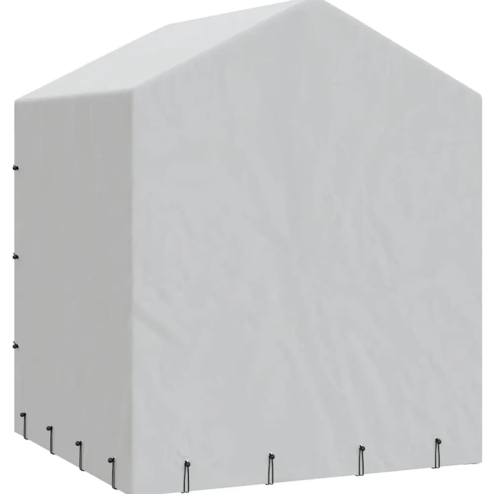 vidaXL Productos Para Mascotas-Perrera de exterior con toldo acero galvanizado plata 2x2x2,5 m