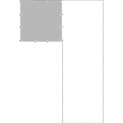 vidaXL Perrera plateada 4,84 m² acero Plateado