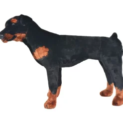 vidaXL Perro rottweiler de peluche de pie negro y marrón XXL Online