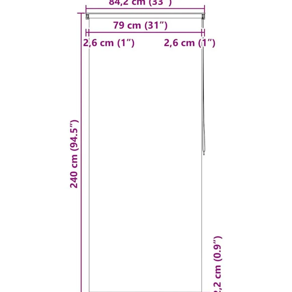 vidaXL Persiana enrollable de ducha círculos 80x240 cm Sale