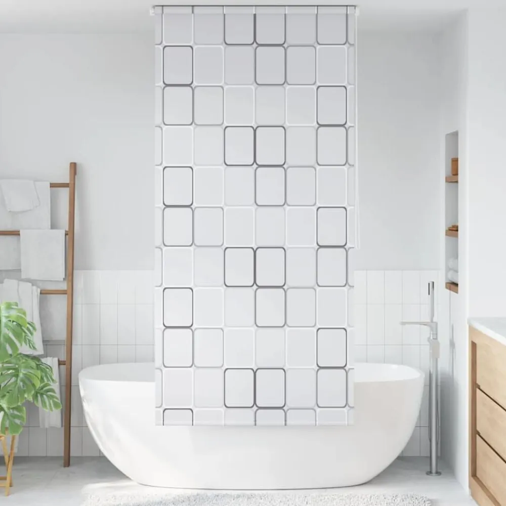 vidaXL Persiana enrollable de ducha cuadrados 80x240 cm New