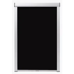 vidaXL Decoración-Persiana enrollable opaca negra MK06