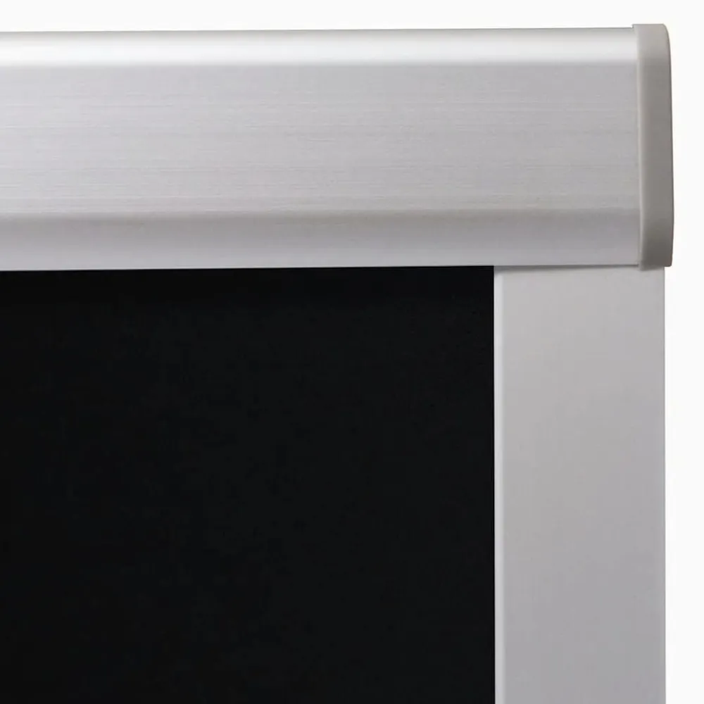 vidaXL Decoración-Persiana enrollable opaca negra MK06