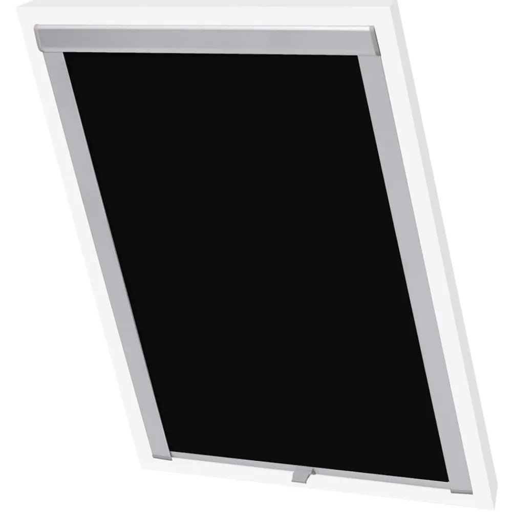 vidaXL Decoración-Persiana opaca enrollable negra 104