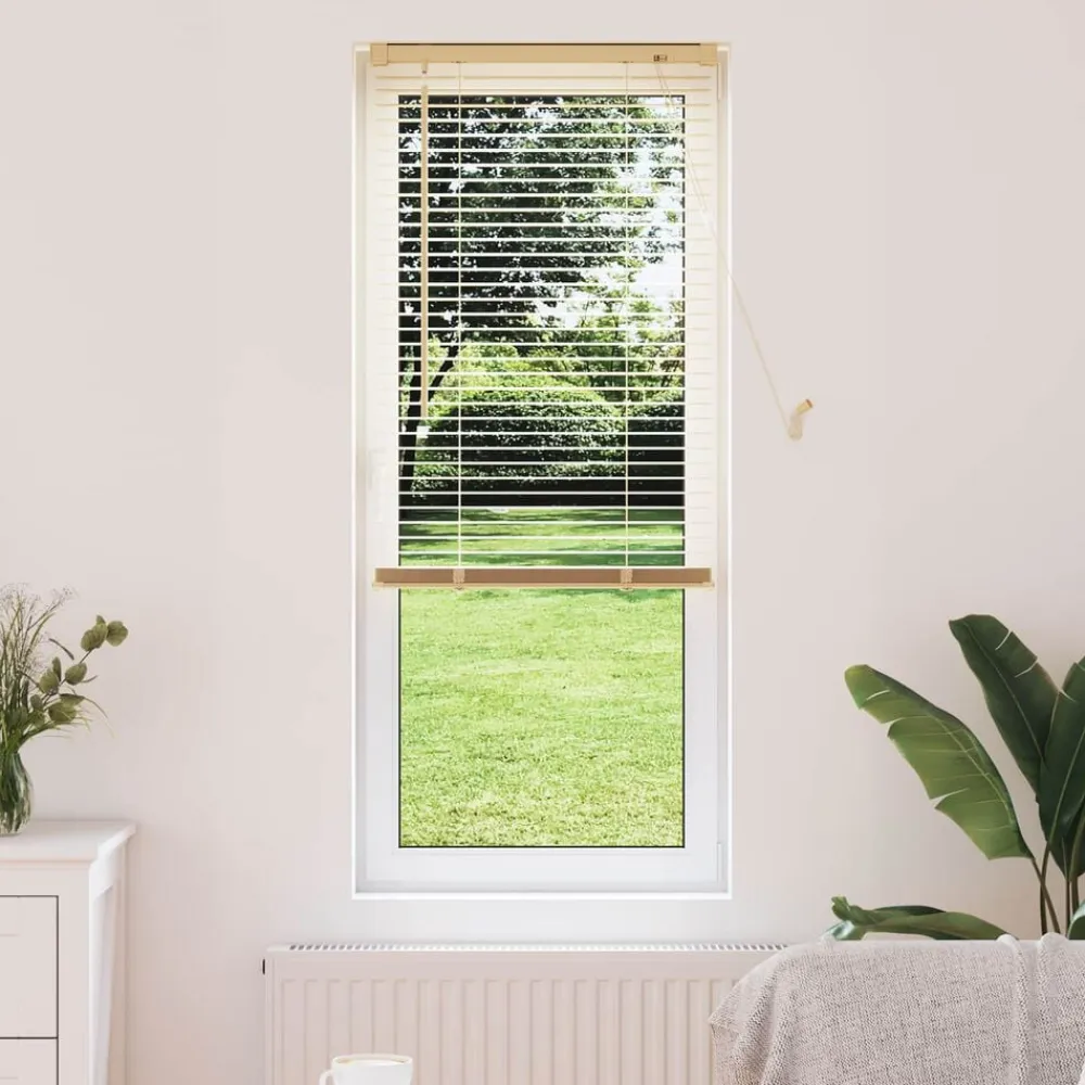vidaXL Persiana Veneciana Marrón Claro con Patrón 150 x 40 cm PVC Marrón claro Best