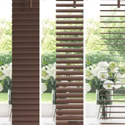 vidaXL Persiana Veneciana Marrón Oscuro con Patrón 150 x 40 cm PVC Marrón oscuro Discount