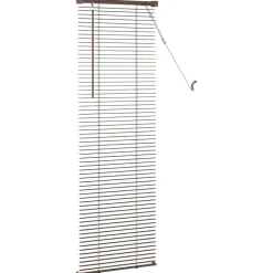 vidaXL Persiana Veneciana Marrón Oscuro con Patrón 150 x 40 cm PVC Marrón oscuro Discount