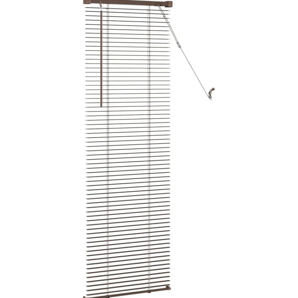 vidaXL Persiana Veneciana Marrón Oscuro con Patrón 150 x 40 cm PVC Marrón oscuro Discount
