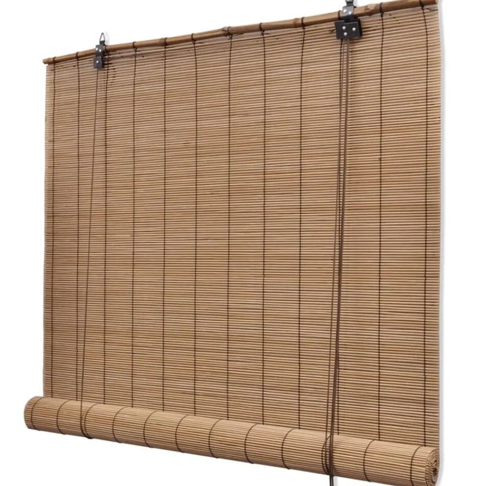 vidaXL Decoración-Persianas enrollables de bambú marrón 80x160 cm