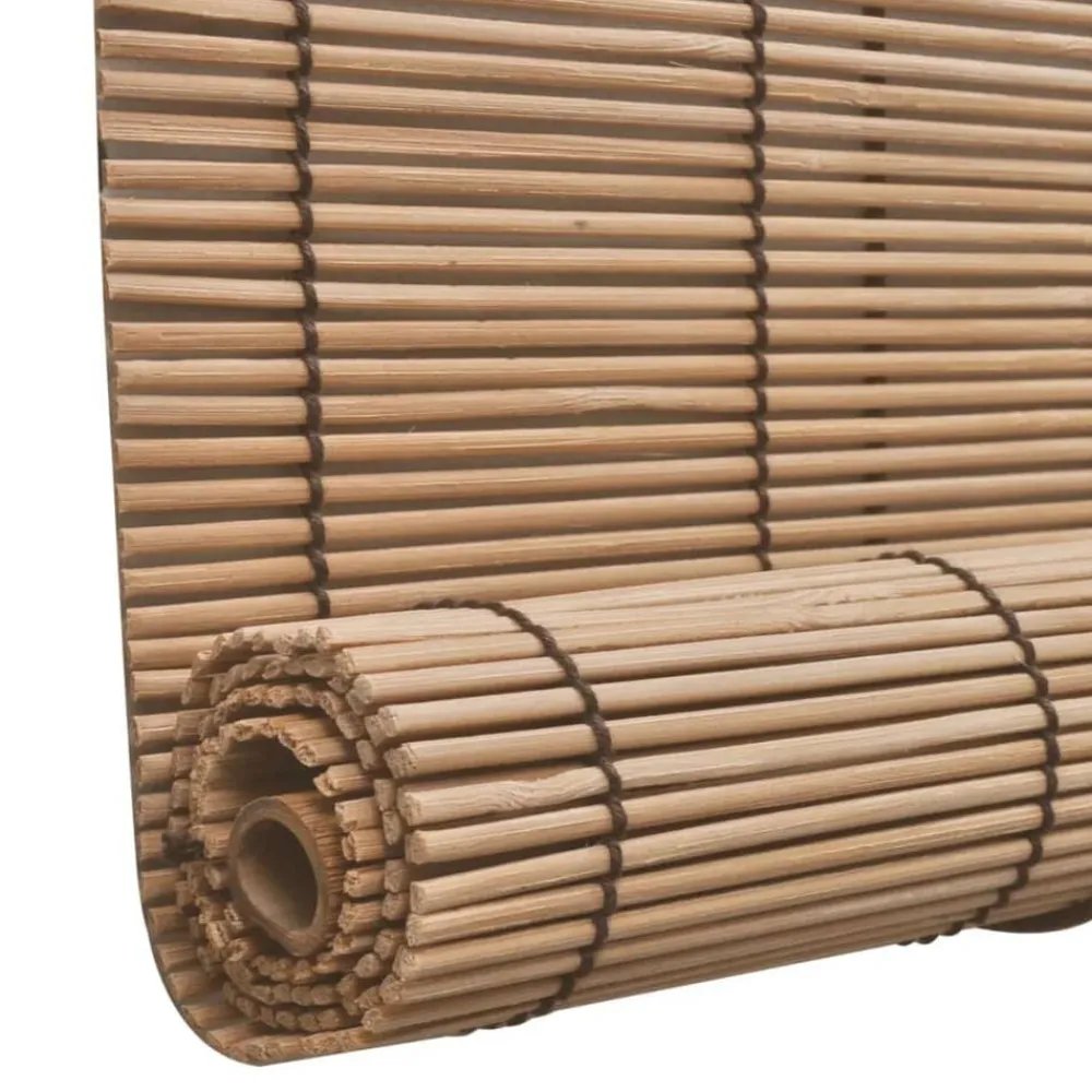 vidaXL Decoración-Persianas enrollables de bambú marrón 80x160 cm