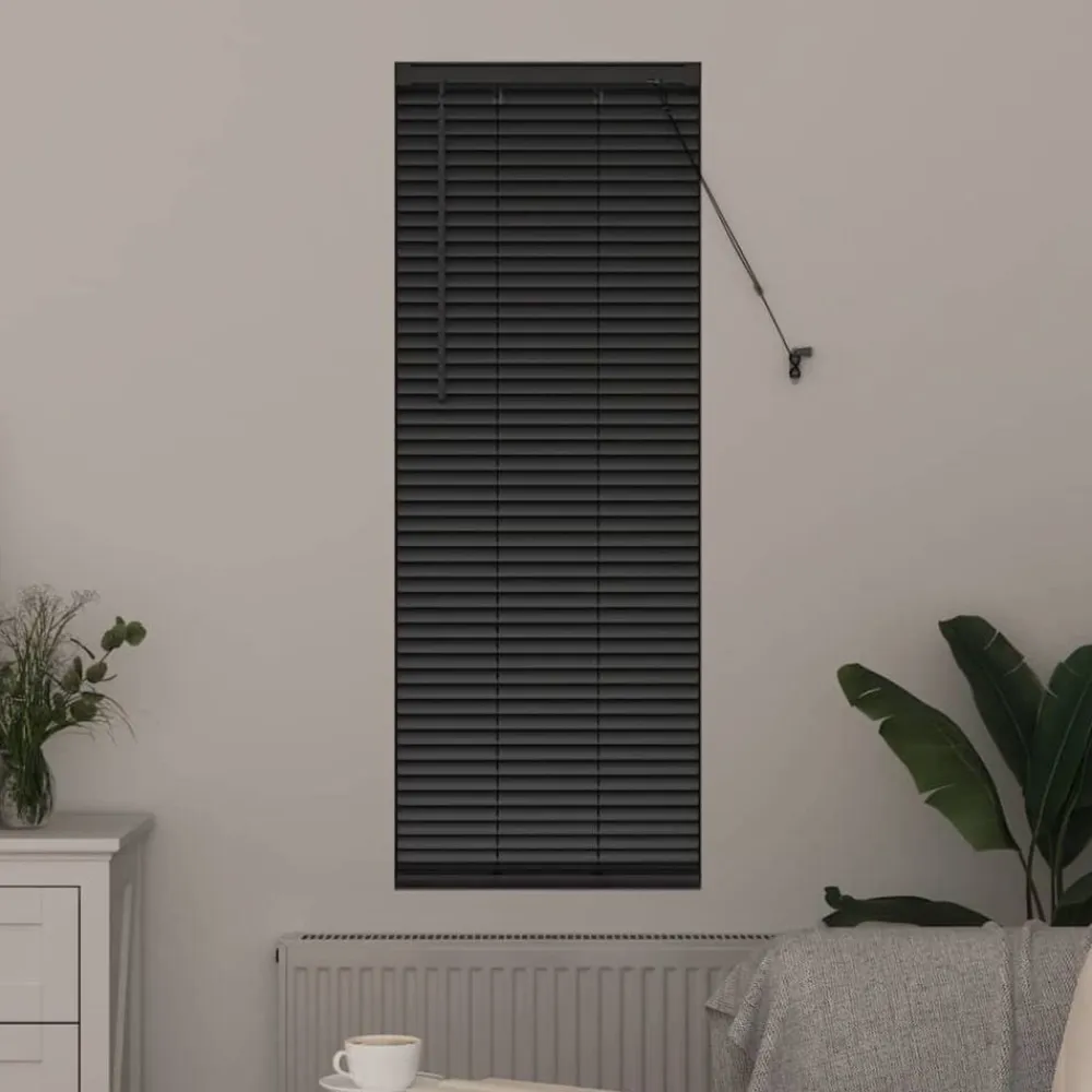 vidaXL Persianas venecianas Manual 130 x 40 cm Aluminio Negro Outlet