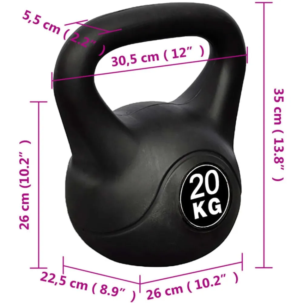 vidaXL Pesa rusa kettlebell 20 kg Outlet