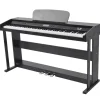 vidaXL Arte Y Ocio-Piano digital de 88 teclas con pedales negro tabla melamina