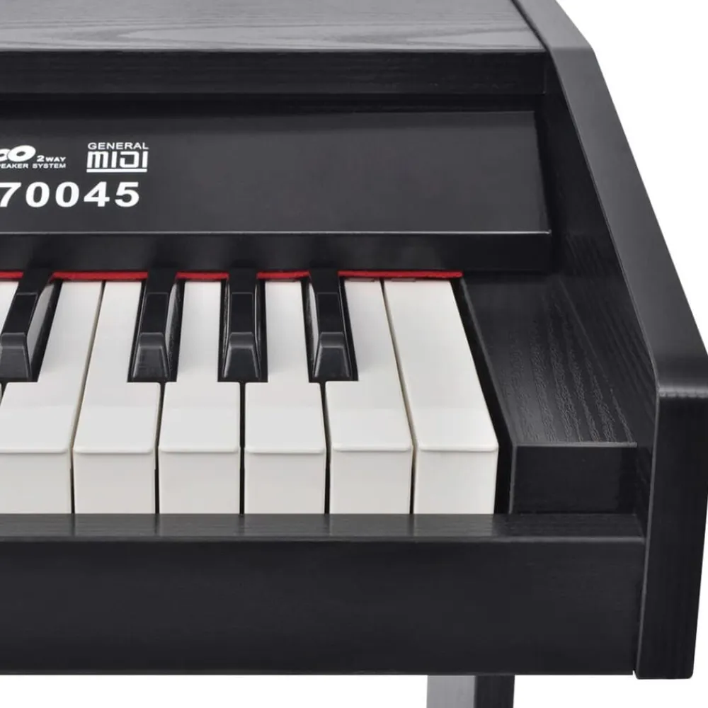 vidaXL Arte Y Ocio-Piano digital de 88 teclas con pedales negro tabla melamina