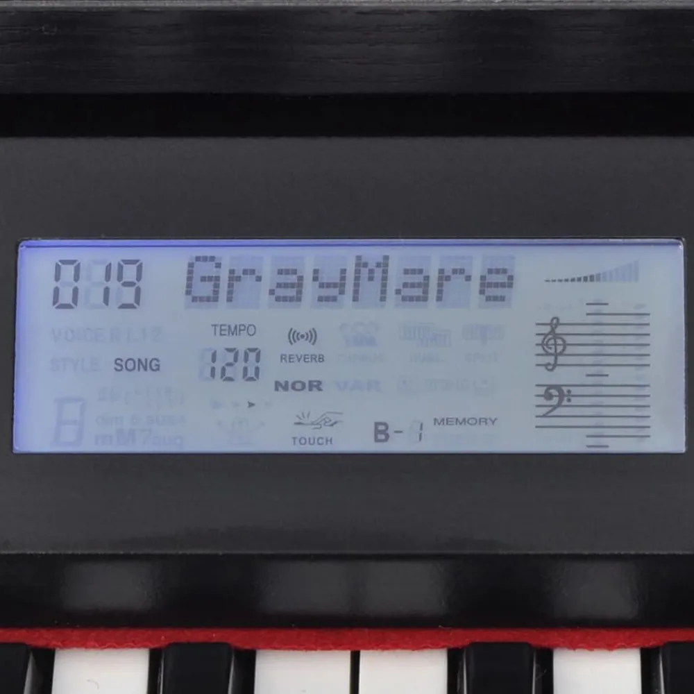 vidaXL Arte Y Ocio-Piano digital de 88 teclas con pedales negro tabla melamina
