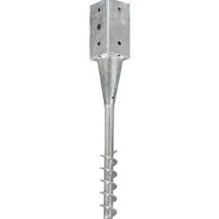 vidaXL Picas de tierra 2 unidades acero galvanizado plateado 7x7x56 cm New