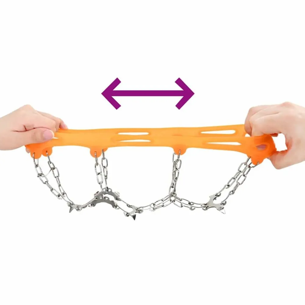 vidaXL Picos de Hielo para Zapatos con 10 pinchos S Naranja