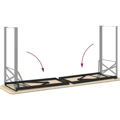 vidaXL Pierna de Mesa de Cerveza 2 pcs Negro 39 x 3 x 75 cm New