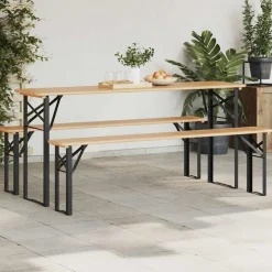 vidaXL Pierna de Mesa de Cerveza 2 pcs Negro 39 x 3 x 75 cm New