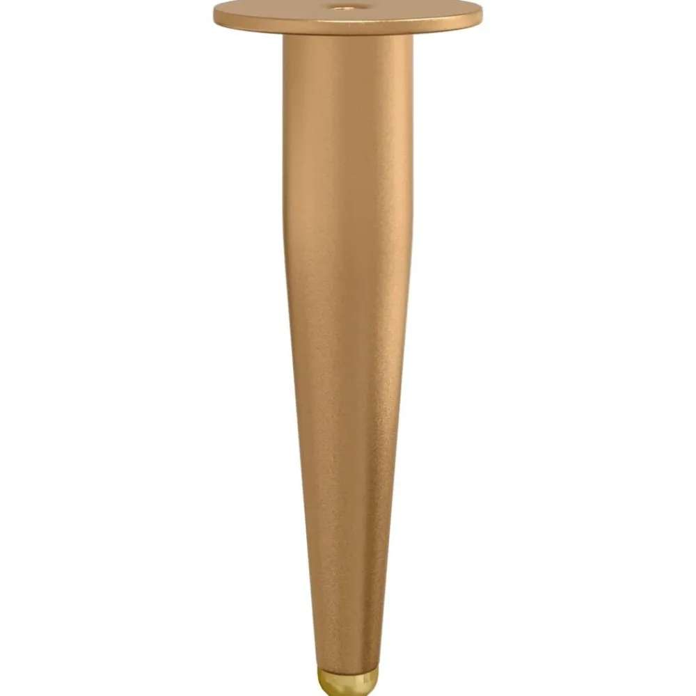 vidaXL Accesorios De Bricolaje-Pies de Soporte 2 pcs Dorado 98 x 40 mm Hierro