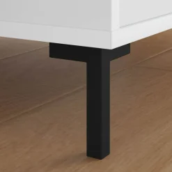 vidaXL Pies de Soporte 2 pcs Negro 57 x 57 x 100 mm Hierro Best