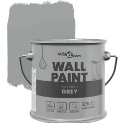 vidaXL Pintura de pared 2,5 L Impresión en pared Gris Best
