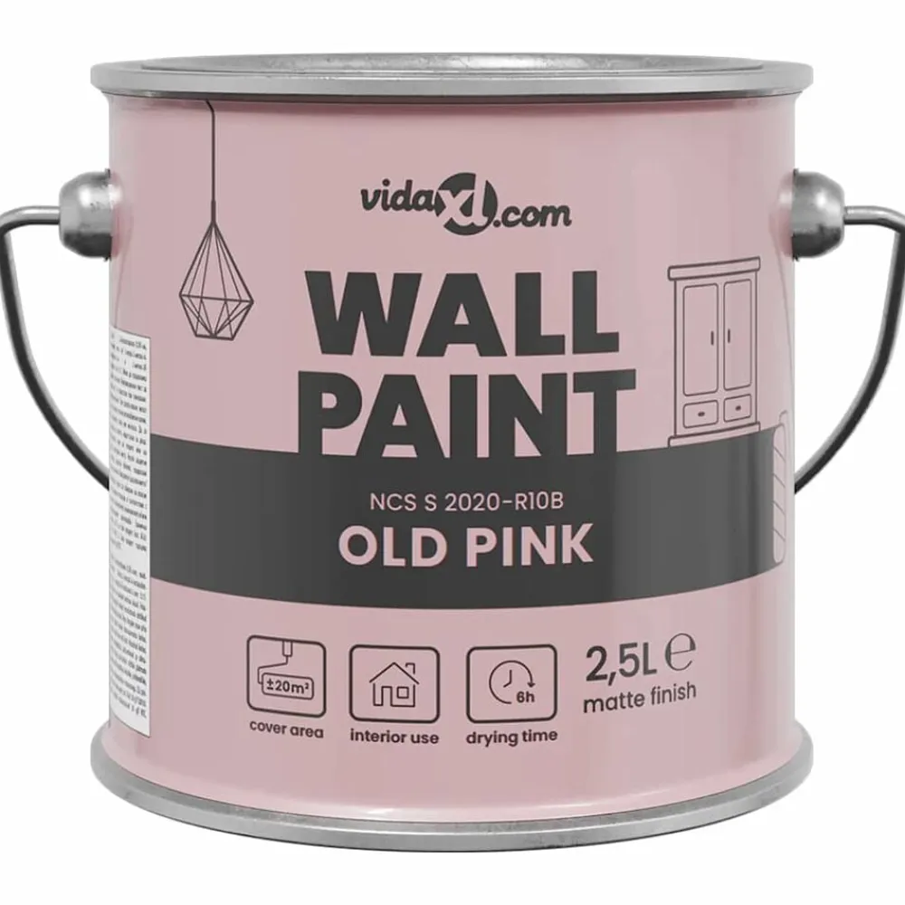 vidaXL Consumibles Para Construcción-Pintura de pared 2,5 L Impresión en pared