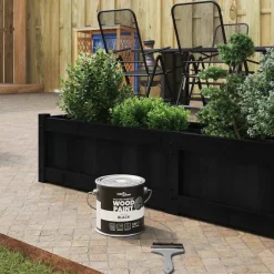 vidaXL Pintura para madera 2,5 L Impresión en pared Negro